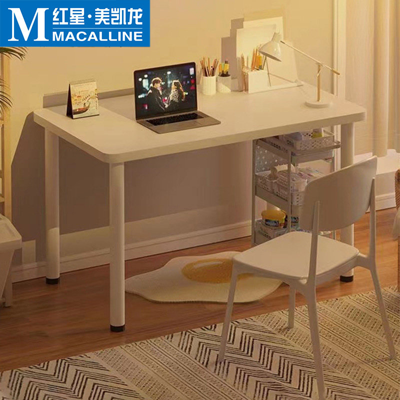 白色桌子极简风家用小型吃饭台卧室化妆桌出租屋书桌学生电脑桌
