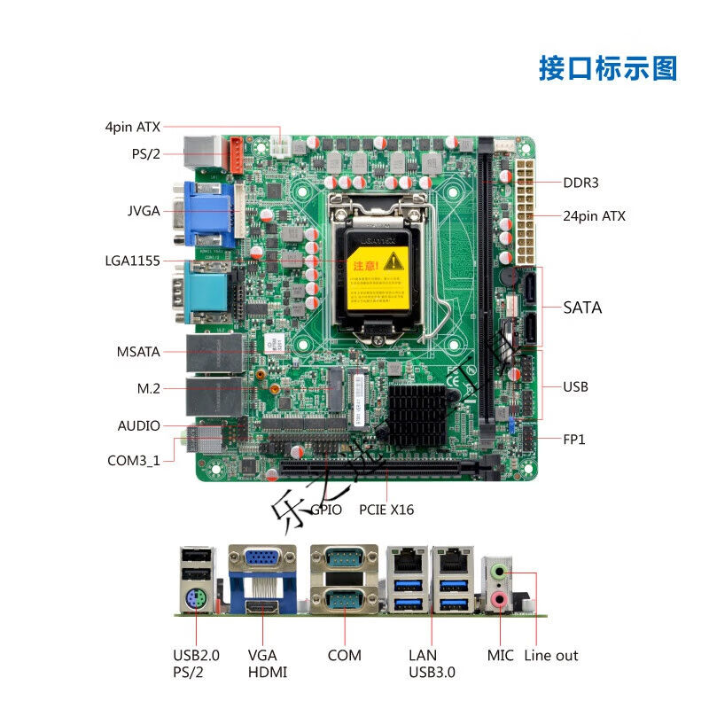 适用工控B5M1工控主板1155针Z迷你ITX台式机工业议价B5R1Z或B5芯| 清洗/食品/商业设备 旋转炉 原图主图