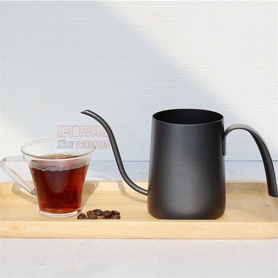 304不锈钢特氟龙手冲挂耳咖啡B分享壶加厚精铸手柄长嘴咖啡器具