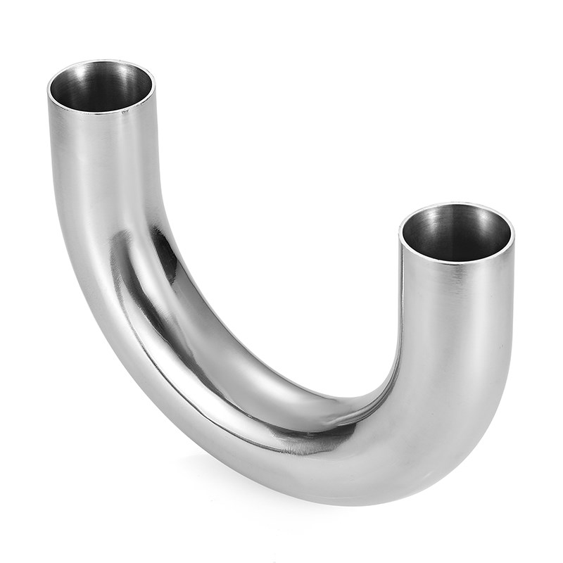 304不锈钢18j0U型弯头卫生级焊接外抛光无缝长短半径半圆型弯管