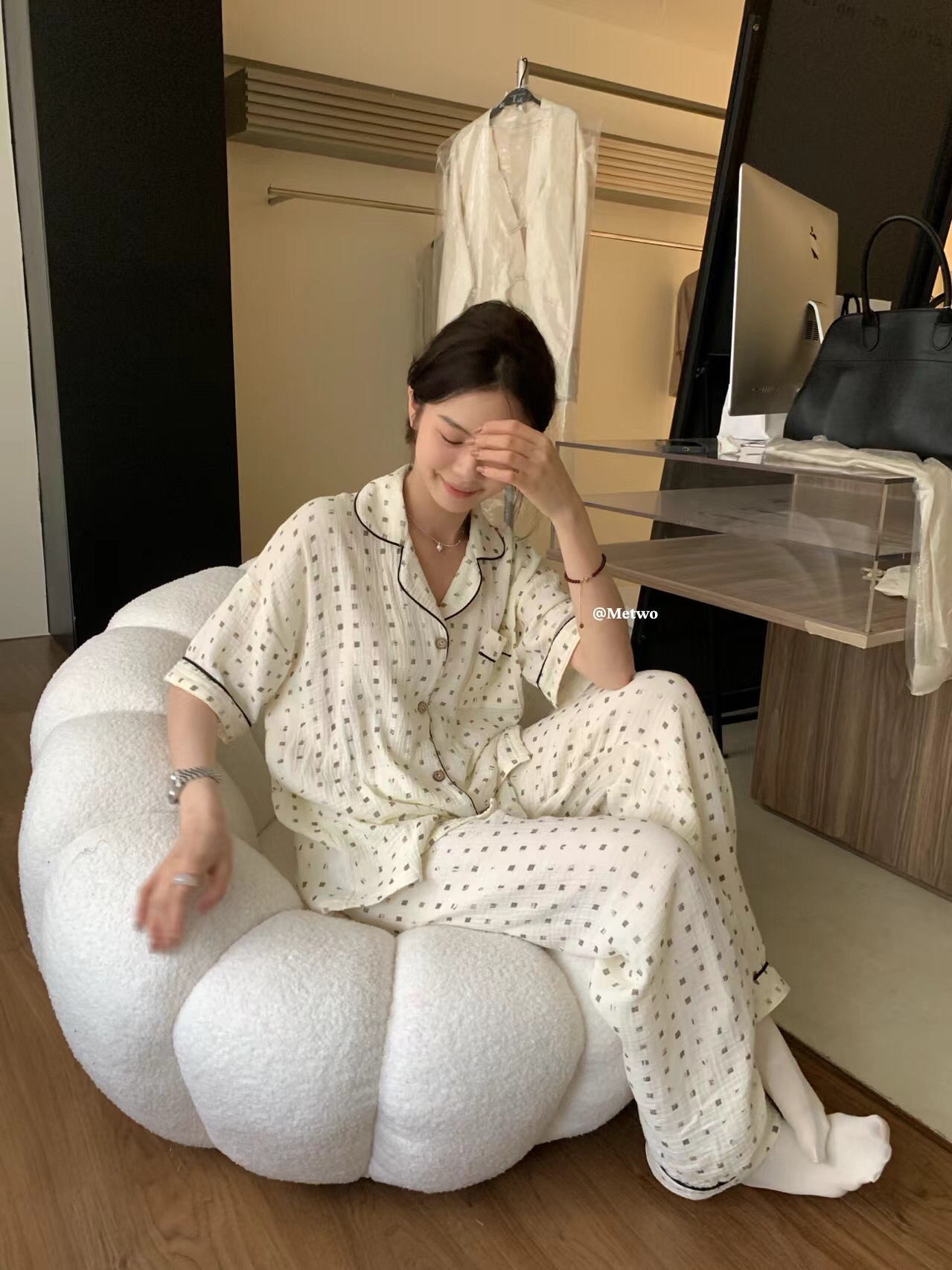 舒适居家泡泡棉睡衣一勺甜女