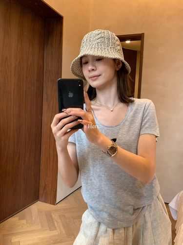 Hers莱赛尔冰感面膜短袖T恤女