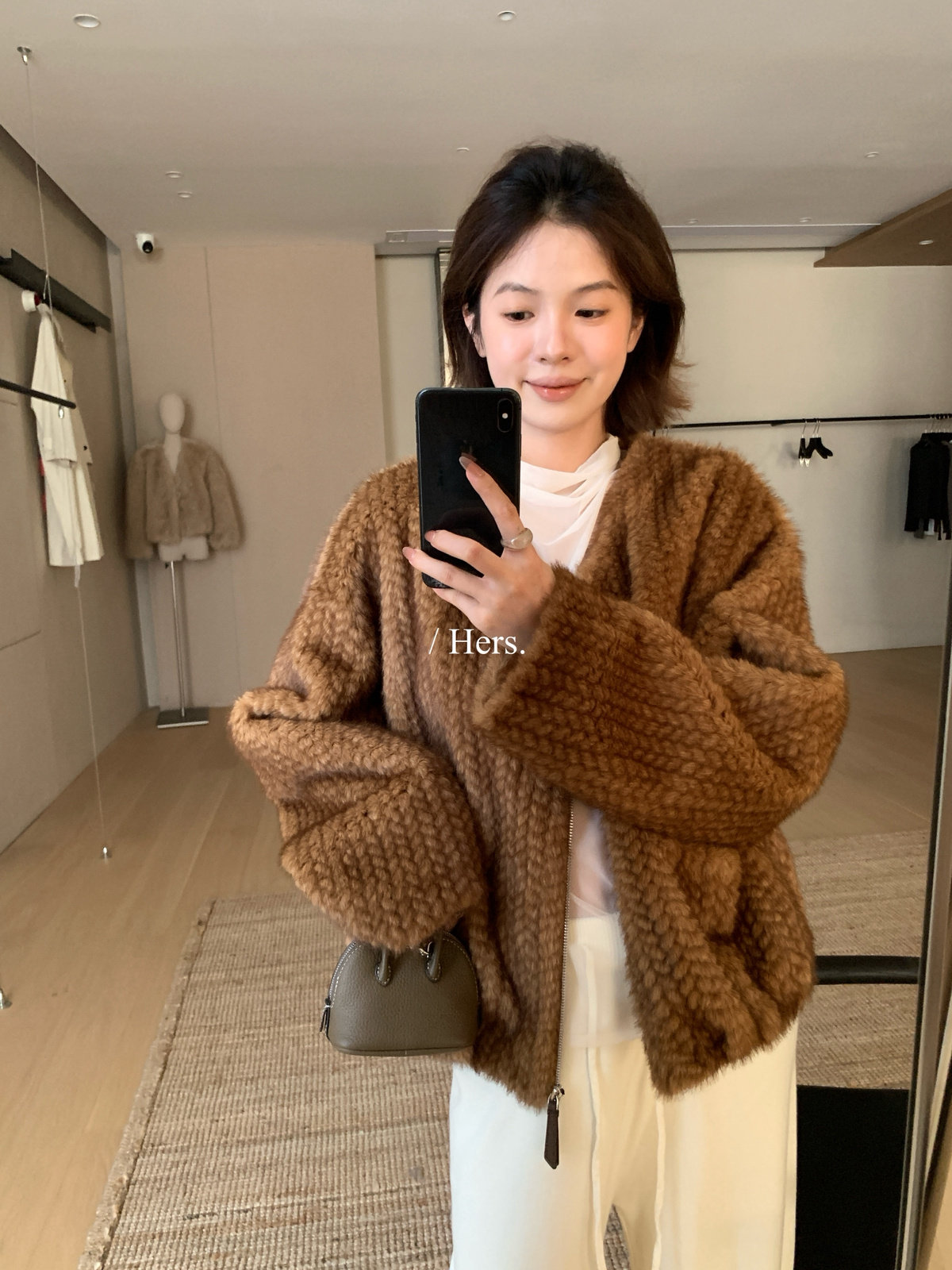 Hers通勤气质V领短外套女