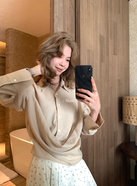 26年早春！【Hers】简约休闲自然堆叠造型设计感气质衬衫女 80136
