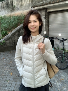 一勺甜 hers小蛮腰蒙口羽绒服女2025冬季连帽保暖棉服外套女92577