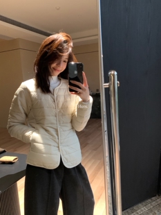 一勺甜 hers轻薄绵羊毛保暖棉服外套女保暖内胆2025冬棉衣925231