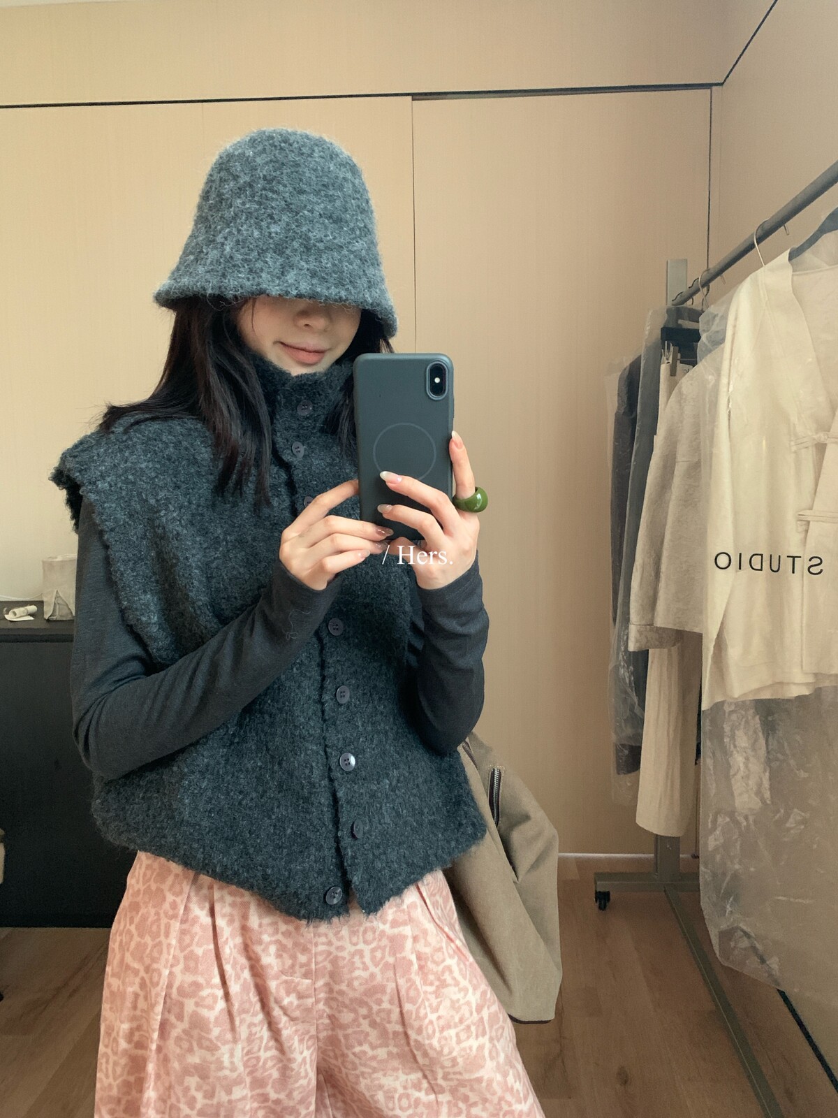 一勺甜 hers气质立领毛衣针织马甲女2025秋冬坎肩外套女 92403#