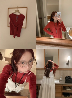 26年早春！【Have：U】云朵”圆领打底面料亲肤舒服打底衫女2325