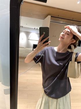 26年早春!【Hers】简约休闲基础百搭多色圆领短袖T恤女  80236