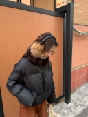 羽绒服女2025冬季 一勺甜 hers百搭立领短款 保暖面包服外套0088