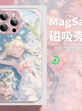 水冰月适用苹果15手机壳magsafe磁吸iphone16proamx美少女战士13夏日16plus新款14promax适合夏天的12/11女款