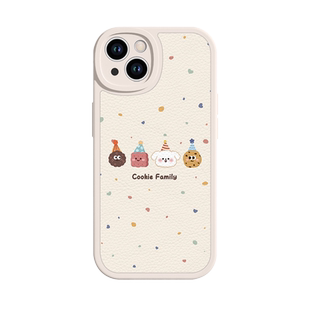 曲奇饼干小狗iPhone15ProMax苹果17手机壳14Pro小羊皮16创意11卡通13可爱12mini新款女xr小众xs圣诞8plus软套