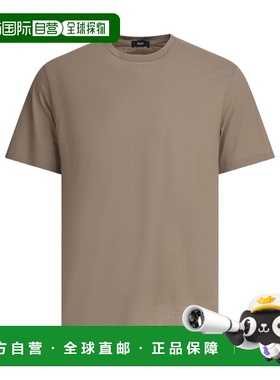 HERNO 男士T恤 JG000166U520052600 SS2025 棕色 圆领短袖T恤