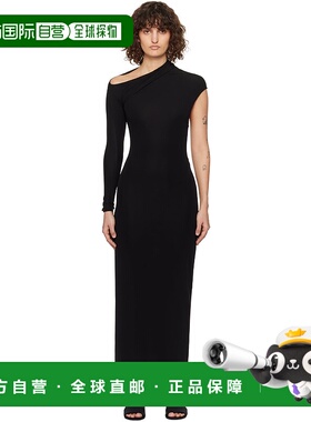 1h可退 潮奢 Courreges 女士 黑色 Asymmetric 连衣裙 125JRO582J