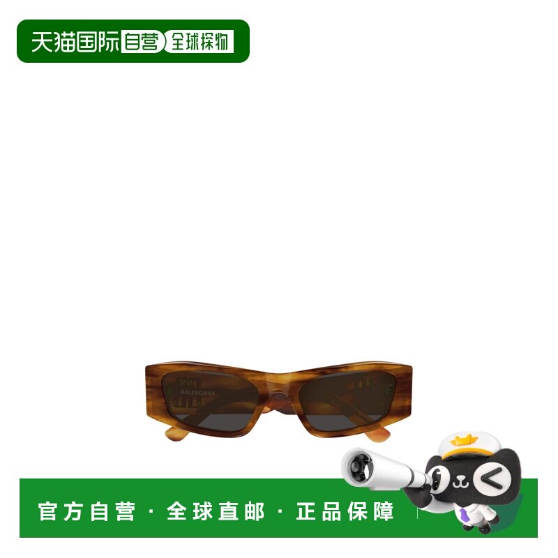 BALENCIAGA 女士眼镜 BB0478S002 SS2026 棕色 几何太阳镜
