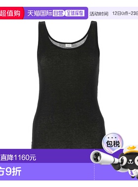 SAINT LAURENT 女士T恤 504959YB2OZ1000 CO 黑色