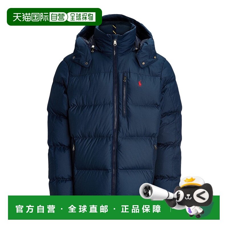 1h可退 polo ralph lauren 男士 羽绒服可拆卸连帽鸭绒
