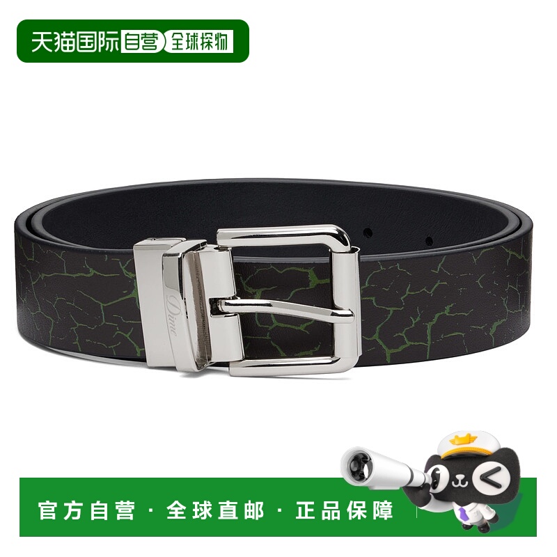 1h可退 潮奢 Dime 男士 黑色双面腰带 DIMEFA2534BLK