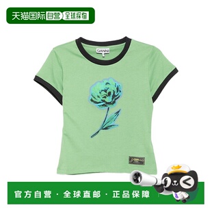 AW2025 T4227368 绿色 女士T恤 GANNI