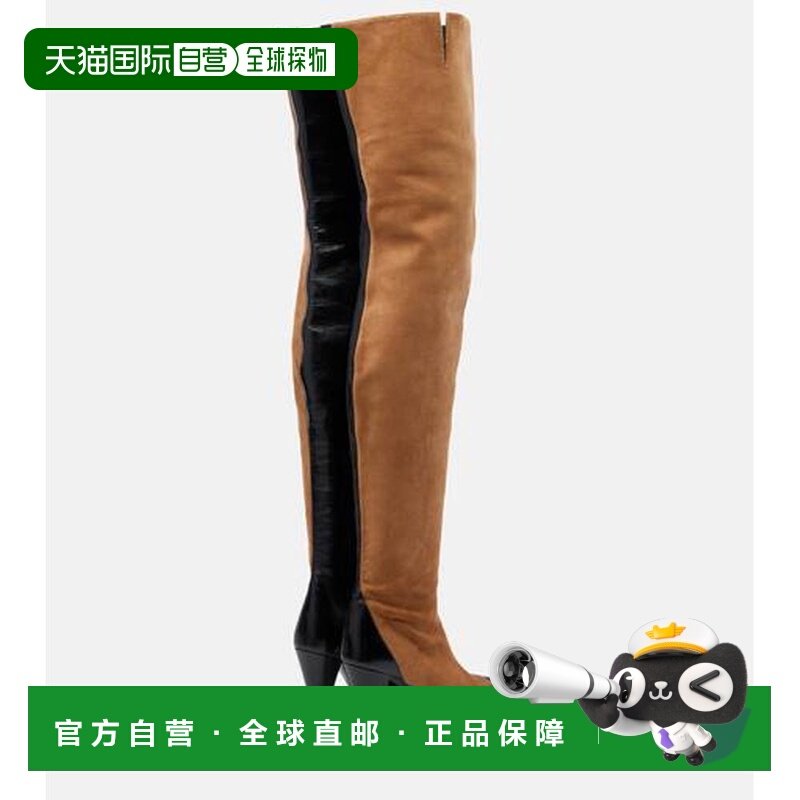 1h可退 潮奢 KHAITE 女士 Harvey 皮质绒面革过膝靴子,女鞋,时装靴,淘宝优惠券,粉丝福利购,淘宝优惠卷