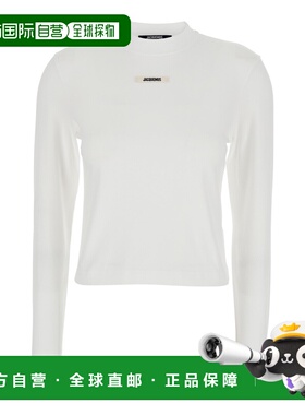 1h可退 潮奢 Jacquemus 女士 'Le Gros Grain' on Front 白色圆领