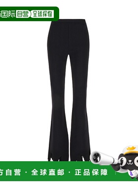 1h可退 潮奢 J.W. Anderson 女士 全新 黑色粘胶纤维混纺长裤 KW1