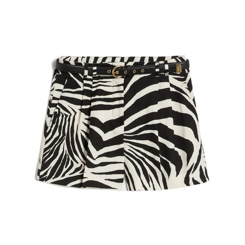 MAX MARA 女士短裤 6141026206001 SS2026 亚麻花色斜纹短裤