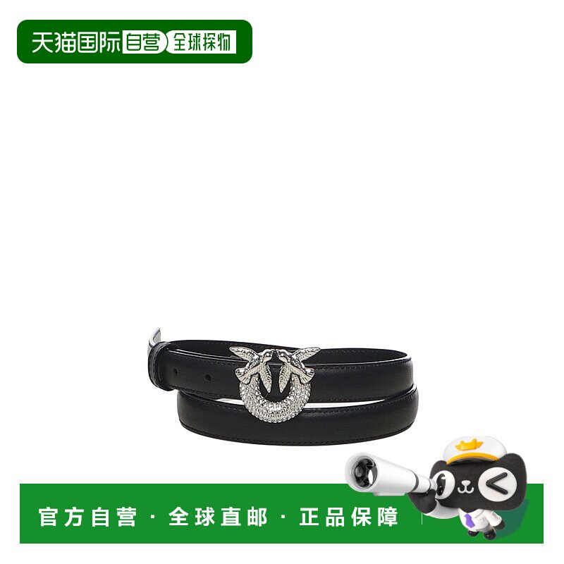 PINKO 女士腰带 105876A0F1Z99N AW2025 黑色 带扣装饰腰带