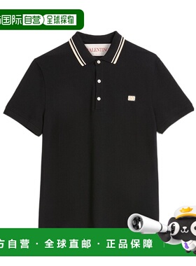 VALENTINO 男士T恤 VMH01KAQK0NO CO 黑色 短袖Polo衫