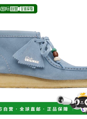 1h可退 潮奢 Clarks Originals 女士 蓝色 Wallabee 沙漠靴 26180