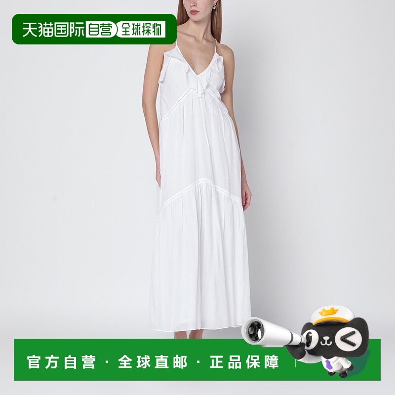 潮奢 ISABEL MARANT 女士 Vasma 白色棉纱连衣裙 RO1003FBB3J04E2
