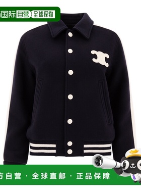 CELINE 女士西服 2V31V670007MR AW2024 黑色 翻领长袖夹克