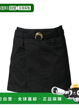 1h可退 潮奢 Marine Serre 女士 SERRE 海军风黑色半身裙 WSK115A