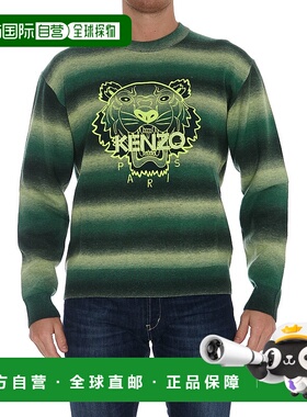 KENZO 男士针织毛衣 FB65PU5303XB51 SS2022 绿色长袖