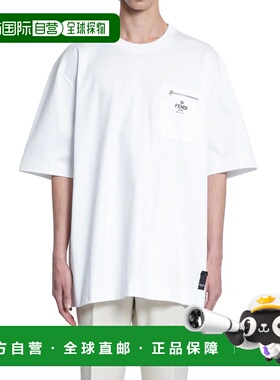 FENDI 男士T恤 FY0936ARYRF0QA0 SS2025 白色