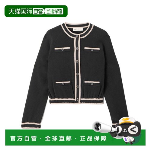TORY BURCH 女士外套 176319095 AW2025 黑色 长袖休闲夹克开衫