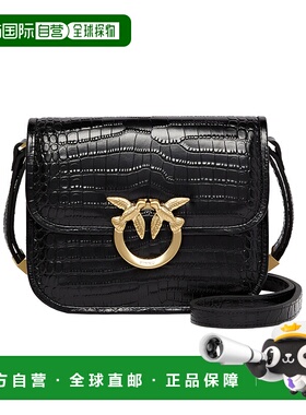 PINKO 女士单肩包 104297A2OHZ99V AW2025 黑色 翻盖单肩包