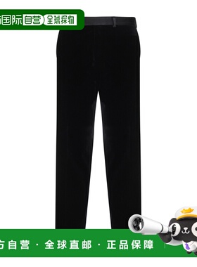 FENDI 男士休闲裤 FB1089AVY1F0QA1 SS2026 黑色 Black velvet pa