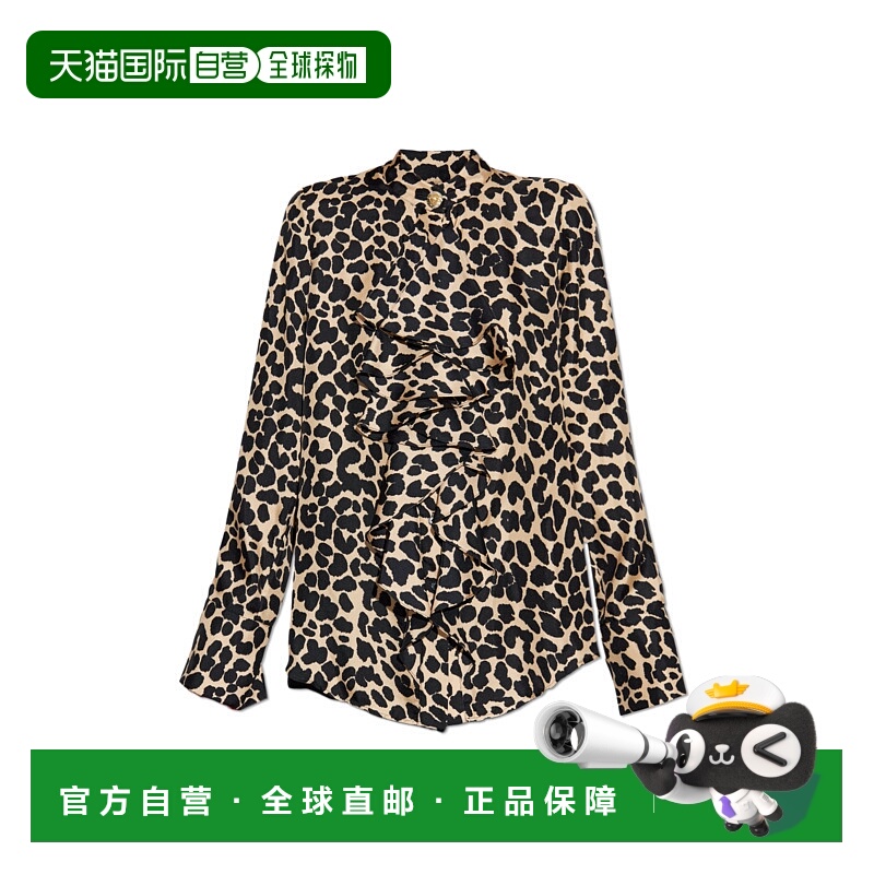 1h可退 BALMAIN 女士衬衫 FF1HR150SF10GBA AW2025 花色 Jabot Co