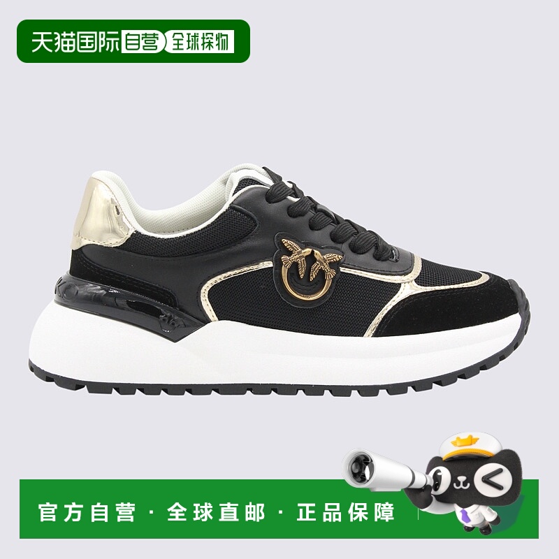 1h可退 PINKO 女士运动鞋 SS0019P027DV5 CO 黑色 徽标低帮休闲鞋