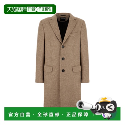 潮奢 zegna 杰尼亚 男士 Cappuccino 羊绒羊毛大衣 4GJ3G0297712A