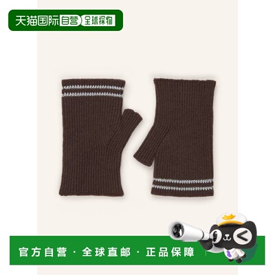 HERNO 女士手套 100312543215000 CO 棕色 Gloves with glitter y