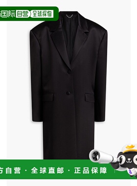 1h可退 潮奢 magda butrym 女士 丝硬缎真丝缎大衣 PF23COAT02BLA