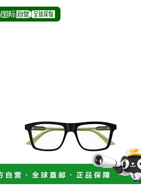 GUCCI 男士眼镜 GG1820O006 SS2025 黑色 矩形镜框平光镜古驰