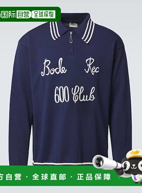 1h可退 潮奢 Bode 男士 Club 刺绣棉质Polo毛衣 blue蓝色 舒适时