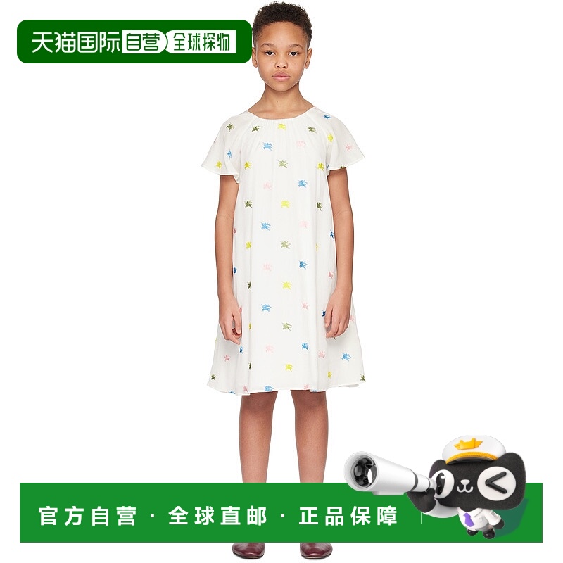 1h可退 潮奢 Burberry 巴宝莉 女童 白色 EKD 儿童连衣裙童装 807