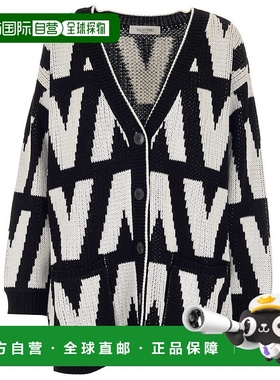 VALENTINO 女士针织毛衣  AW2022 WB3KA02I6G40NA黑色长袖开衫