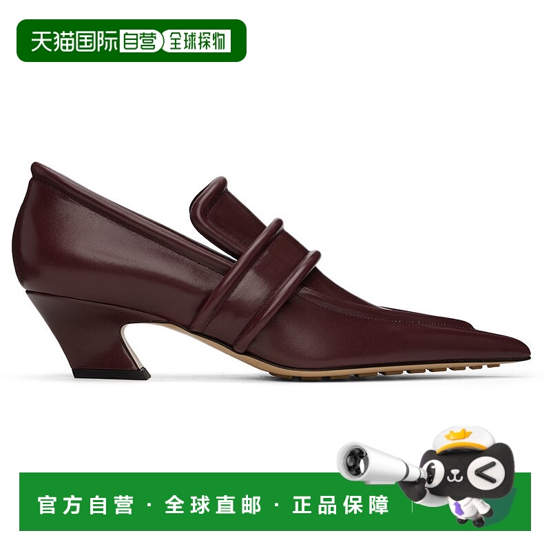 潮奢 Bottega Veneta 葆蝶家 女士 酒红色 Spada 高跟鞋 753800V1