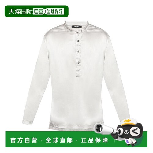 1h可退 TOM FORD 男士POLO衫 T4H161010023 AW2025 白色 长袖睡衣