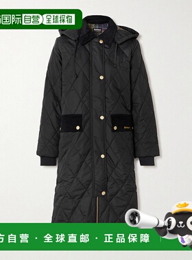 1h可退 潮奢 barbour 巴伯尔 女士 Meredith 连帽灯芯绒饰边绗缝